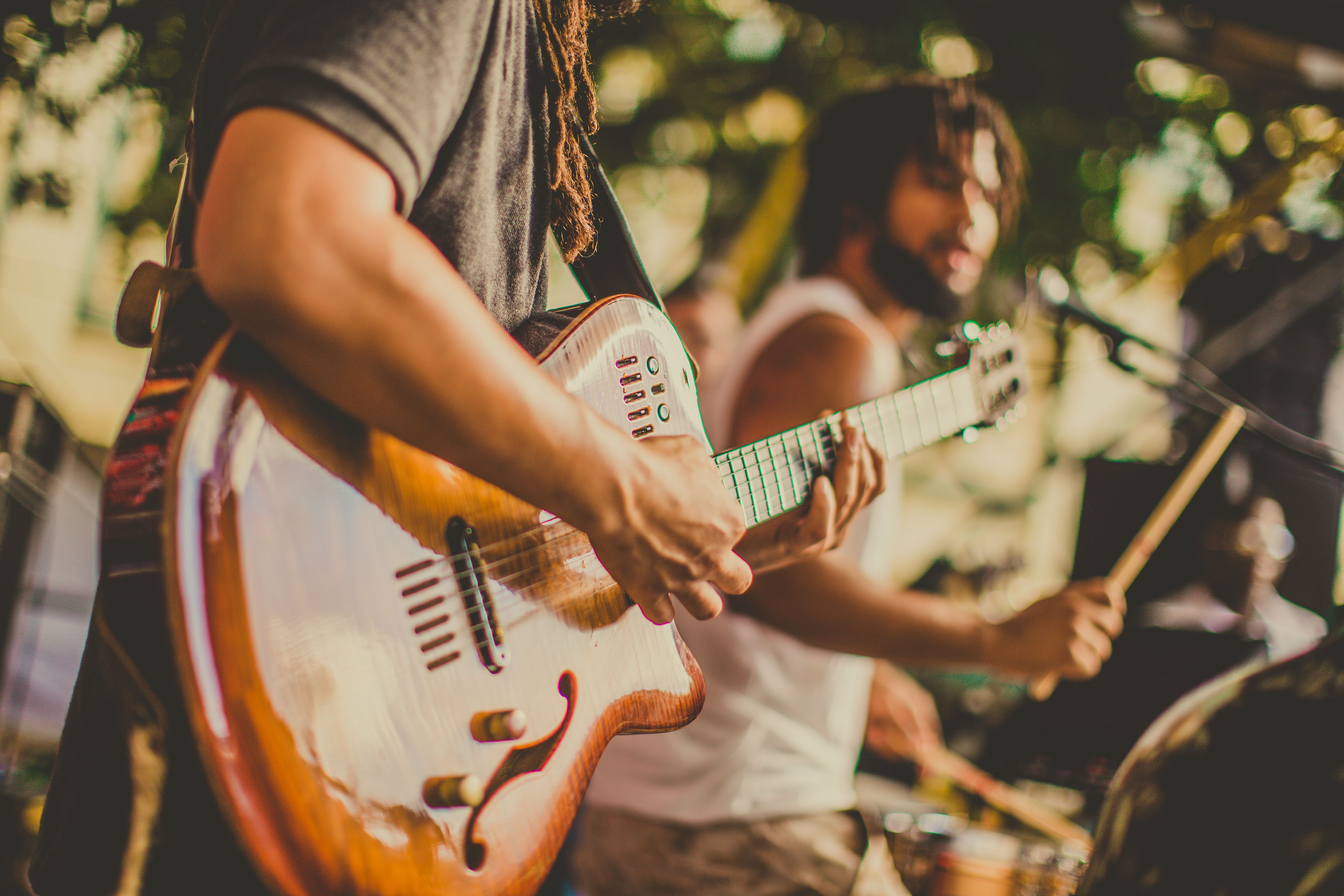 Live band performing